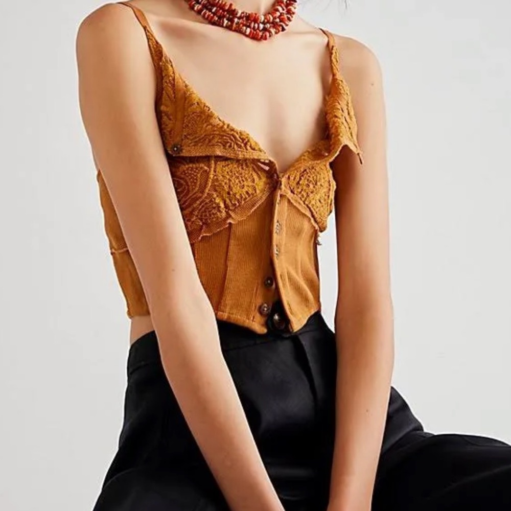 Free people Cropped Tank Top Size L NWOT